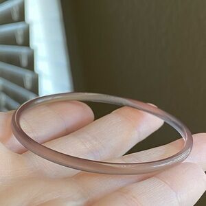 Lavender Chalcedony Ding Dong Bangle 59mm Lightweight Stacking Bracelet